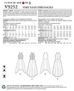 Vogue Patterns Kesim örneği elbise, çok renkli, beden 6 – 14