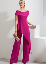 Vogue V1869B5 Petite Top ve Pantolon Geniş Bacak Kadınlar için Kesim Deseni Seti, Code V1869, Çok Renkli, Beden 8-10-12-14-16