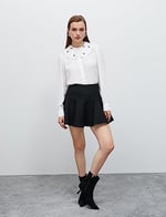 Volanlı Kışlık Mini Etek