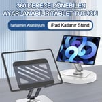Voltix Tablet Standı 360° Dönebilen Tablet Tutucu Katlanabilir Alüminyum Tablet ve Telefon Standı - Seçenekler: Tablet Standı, Laptop Standı, Telefon/Tablet/Laptop Standı