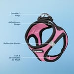 Voyager Step-in Air Köpek Tasması, Her Havada Kullanılabilen File, Yansıtıcı, Küçük, Orta Boy Köpekler, Kediler İçin Çekme Yapmayan Tasma, Kanca ve Halka Bağlantı Elemanı ile Güvenli, Toka, Çift