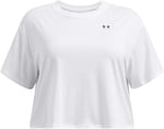W Boxy Crop Kadın Siyah Günlük Stil T-Shirt 1386845-001