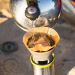 WACACO Cuppamoka kahve demliği, taşınabilir damla kahve makinesi, 10 koni kağıt filtreli kahve makinesi, elle çalıştırılan, paslanmaz çelik kahve demleyici, 10 fl oz