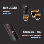 WACACO Elektrikli ve Taşınabilir Kahve Makinesi, 4 Kahve Çeşidi ve Hızlı Isınma, 3 x 3000mAh Pil ile 5 Espresso'ye Kadar, 20 Bar Taşınabilir Espresso Makinesi Öğütülmüş Kahve ve NS Kapsül İçin