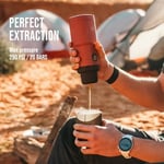 WACACO Kahve Makinesi Elektrikli ve Taşınabilir, 4 Kahve Türü ve Hızlı Isıtma, 3 * 3000mAh Pil, 20 Bar Taşınabilir Espresso Makinesi Çekilmiş Kahve ve NS Kapsül için (Toskana Kırmızısı)