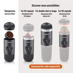 WACACO Nanopresso Taşınabilir Espresso Makinesi, Minipresso'nun Yükseltme Sürümü, 18 Bar Basınç, Ekstra Küçük Seyahat Kahve Makinesi, Elle Çalıştırılır. Mutfak ve Ofis İçin Mükemmel (Kırmızı)