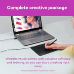 Wacom Intuos CTL4100 çizim tableti Mac, PC, Chromebook ve Android için, küçük, yazılım dahil, siyah