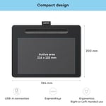 Wacom Intuos Medium çizim tableti, çizim ve fotoğraf düzenleme için tablet, basınca duyarlı kalemli, siyah, ev ofis ve e-öğrenme için ideal - Seçenekler: Small, Medium, Kablo, Kablo + Bluetooth