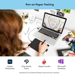 Wacom One CTL-472-N Creative Pen Çizim Tableti, USB, 3600 W, Baskıya Duyarlı Kalem, Siyah