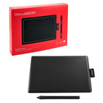 Wacom One CTL-472-N Creative Pen Çizim Tableti, USB, 3600 W, Baskıya Duyarlı Kalem, Siyah