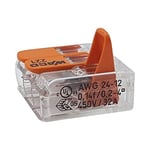 WAGO 10 adet Wago 221-413 bağlantı terminali 3 damarlı kollu 0,2-4 mm², küçük şekil, şeffaf