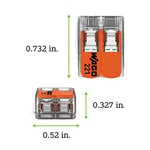 Wago 221 – 412 Steckerleitung 2 merdiven, kompakt fiş Pack of 100 221-412 100