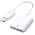 Wahbite Apple Lightning SD Kart Kamera Okuyucu, Trail Kamera Görüntüleyici, SD Hafıza Kartı Adaptörü, iPhone 14/13/12/11/XS/XR/X/8/7/iPad, Tak nane Çalıştır, Wahbite, Beyaz-f