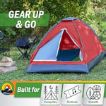 Wakeman Happy Camper İki kişilik çadır, kiremit kırmızısı