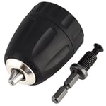 Walfront SDS Matkap aynası adaptörü 3/8‑24unf 0,8‑10 mm Anahtarsız Matkap Ucu Chuck Clip 1/4 inç Altıgen Şaft Adaptörlü