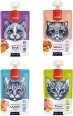 Wanpy 4 Çeşit Kedi Et Ezmesi (90Gr X 4 Adet)