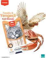 Wanpy Tavuklu&Yengeçli 25 * 14 gr Krema Kedi Ödülü