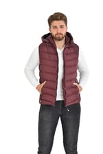 WAPP UNİSEX BORDO JEL DOLGU KAPÜŞONLU ŞİŞME YELEK L t-43-