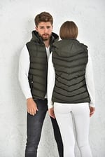 WAPP UNİSEX HAKİ JEL DOLGU KAPÜŞONLU ŞİŞME YELEK L t-48-