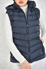 WAPP UNİSEX LACİVERT JEL DOLGU KAPÜŞONLU ŞİŞME YELEK XL t-72