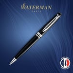 WATERMAN Expert Lake Siyah Krom Tasarımlı Tükenmez Kalem, Orta Kalınlıkta Uç, Mavi Mürekkep (S0951800)