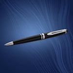 WATERMAN Expert Lake Siyah Krom Tasarımlı Tükenmez Kalem, Orta Kalınlıkta Uç, Mavi Mürekkep (S0951800)