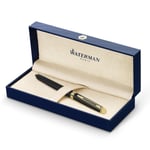 Waterman Hemisphere Mat Siyah Altın Tasarımlı Roller Kalem, Ince Uç, Siyah Mürekkep