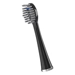 Waterpik Sonic-Fusion Diş Fırçası SFFB-2EB için Kapaklı Tam Boy Yedek Fırça Başlıkları 2 Adet Siyah