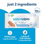 WaterWipes Biyoçözünür Orijinal Bebek Mendilleri,%99,9 Su Bazlı Mendil, Hassas Ciltler İçin Kokusuz ve Hipoalerjenik, 60 Adet (12'li Paket) - Ambalaj Değişebilir