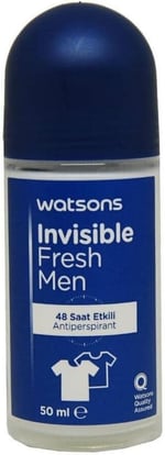 Watsons Invisible Fresh Men 48 Saat Etkili Roll On 50 ml