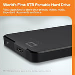 WD 6TB Elements Portable Hard Drive for Windows, USB 3.2 Gen 1/USB 3.0 for PC & Mac, Plug and Play Ready - WDBHJS0060BBK-WESN - Seçenekler: HDD, Masaüstü, 6TB, 20 TB
