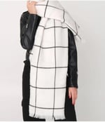 Wearflawless Çizgi Desenli Ekose Kalın Atkı-1