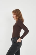 Wearflawless Kadın 2' Li Bisiklet Yaka Uzun Kollu Fitilli Bluz Set