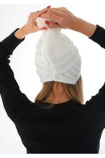 Wearflawless Kadın Kalın Örgü Ponponlu Bere-1