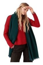 Wearflawless Unisex sade Kalın Yumuşak Atkı yeşil Tek Ebat