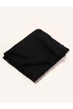 Wearflawless Unisex Sade Kalın Yumuşak Siyah Atkı siyah Tek Ebat