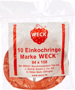 Weck Axentia Kavanozlar için Saklama Lastiği, Silikon, Kırmızı, 94 x 108 (10 Adet)