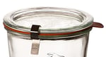 Weck Hava Geçirmez Clip-Close Kapalı Tulip 580 Ml Kapaklı Kap 100 Mm, 6 Adet, Cam, Şeffaf, 6