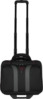 WENGER Granada Trolley dizüstü bilgisayar çantası, 15,6 inçe kadar dizüstü bilgisayar, tekerlekli evrak çantası, düzenleyici, 29 l, kadın, erkek, ofis, iş, seyahat, üniversite, siyah, 600659, Siyah,