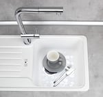 Wenko 2003010100 Lavabo Altlığı Stone Şeffaf, Plastik, Şeffaf,50 x 40 x 25 cm