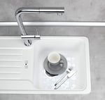 Wenko 2003010100 Lavabo Altlığı Stone Şeffaf, Plastik, Şeffaf,50 x 40 x 25 cm