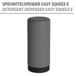 WENKO Easy Squeez-e bulaşık deterjanı dispenseri, mutfakta bulaşık deterjanı için, kolay dozaj, sızdırmaz silikondan sabunluk, kapasite 250 ml, çap 6 x 14 cm, gri