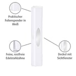 WENKO Folyo kesici Perfect-Cutter, taze tutma folyosu ve alüminyum folyo için pratik rulo, plastik folyo dağıtıcı, 38 x 5,2 x 6,7 cm, beyaz