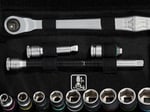 Wera 05004048001 8100 SB 8 Zyklop Metal Cırcır Seti, Değiştirme Kolu, 3/8 inç Tahrik, Metrik, 29 Parça