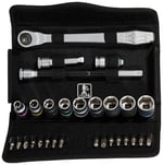 Wera 05004048001 8100 SB 8 Zyklop Metal Cırcır Seti, Değiştirme Kolu, 3/8 inç Tahrik, Metrik, 29 Parça