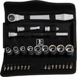 Wera 05004048001 8100 SB 8 Zyklop Metal Cırcır Seti, Değiştirme Kolu, 3/8 inç Tahrik, Metrik, 29 Parça