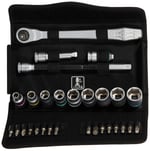 Wera 05004048001 8100 SB 8 Zyklop Metal Cırcır Seti, Değiştirme Kolu, 3/8 inç Tahrik, Metrik, 29 Parça