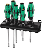 Wera 334/6 Raflı Tornavida Seti Kraftform, Plus lazer Uç + Raf, 6 Parça, 05105650001