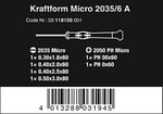 Wera Elektronikçi Tornavida Seti 2035/6 A + Raf, 6 Parça, 05118150001