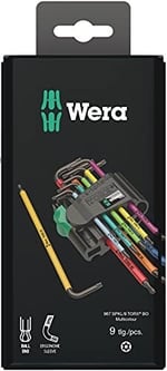 Wera Torx Takımı 967 SPKL/9 Torx BO Çok Renkli, BlackLaser, 9 Parça, 05073599001